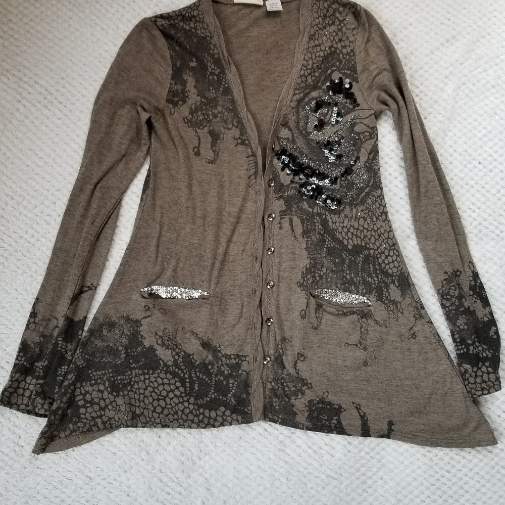 Miss Me sequin embellished size M cardigan
